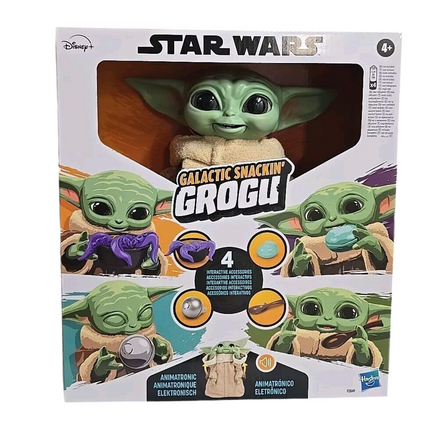 Juguete interactivo animatrónico Star Wars Mandalorian Galactic Snackin' Grogu Hasbro