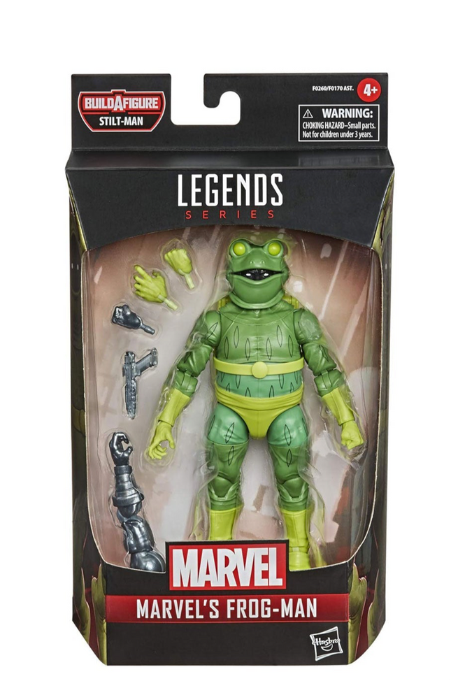 Figura de acción de Spider-Man Frog-Man de Marvel Legend de 6 pulgadas