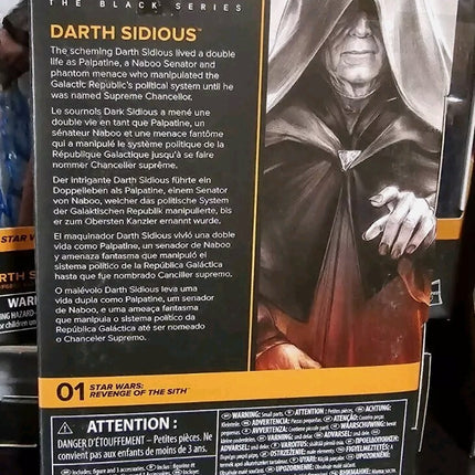 IN STOCK Star Wars The Black Series Darth Sidious, Revenge of The Sith 