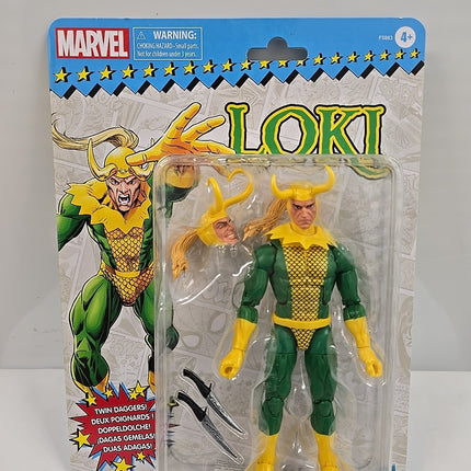 Marvel Legends Retro Series Loki 6" Scale Action Figure Hasbro