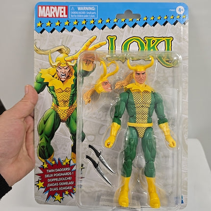 Marvel Legends Retro Series Loki 6" Scale Action Figure Hasbro
