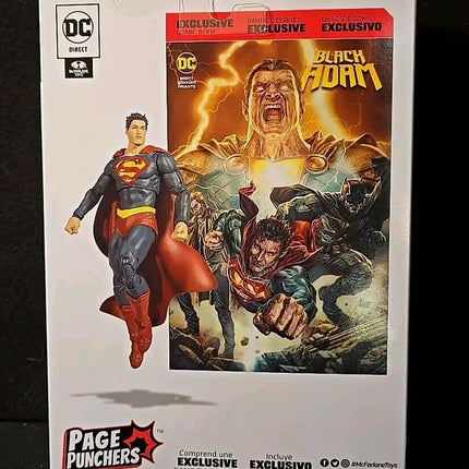 DC Direct McFarlane Toys Superman 7" Action Figure with Black Adam Comic New