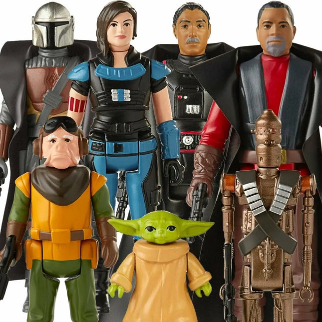 Star Wars The Retro Collection The Mandalorian 3.75 Wave 1 Case 7 Figure New 