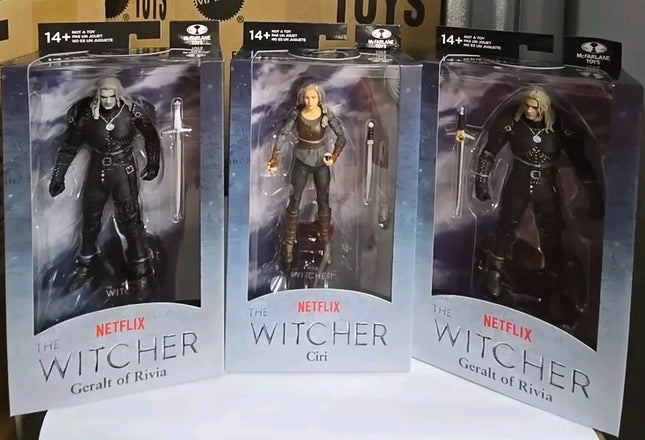 McFarlane The Witcher Geralt of Rivia  & Ciri Figures - Lot Of 3 NEW & SEALED