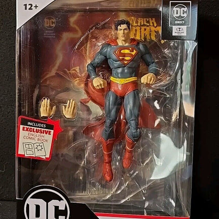 DC Direct McFarlane Toys Superman 7" Action Figure with Black Adam Comic New