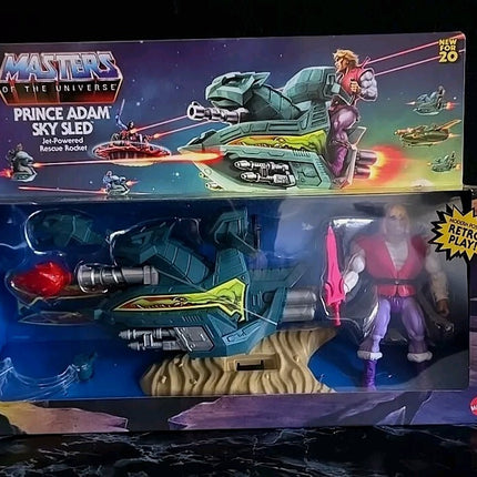 Masters of the Universe Origins Prince Adam Sky Sled Action Figure Mattel New