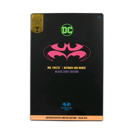IN STOCK Multiverse Batman And Robin Mr. Freeze Black Light Gold Label Glow 