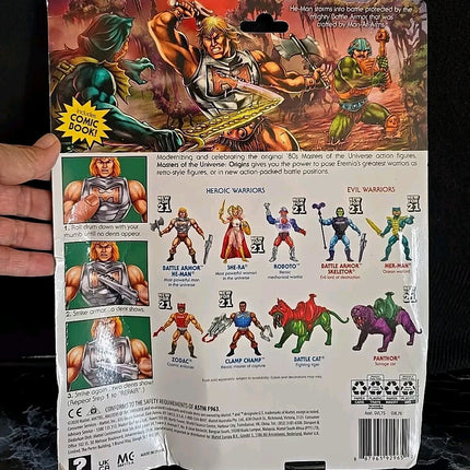 Masters of the Universe Origins Deluxe Battle Armor He-Man  Action Figure 