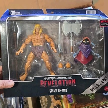 Masters of the Universe Revelation Netflix Series Savage He-Man 7in Action Fig.