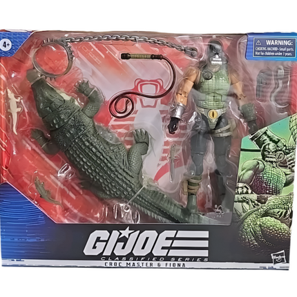Figura de acción de GI Joe Classified Croc Master y Fiona #38, serie 6"