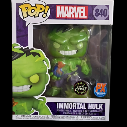 Funko Pop Immortal Hulk 840 Marvel PX Previews Exclusivo GlowChase