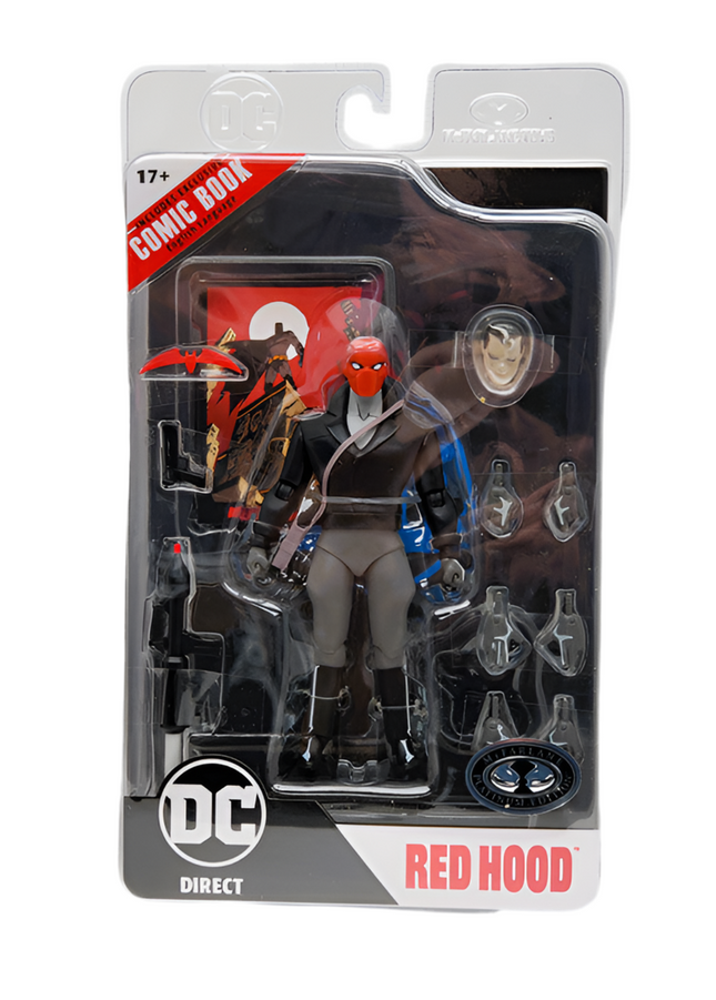 Figura de acción de McFarlane DC Page Punchers Red Hood de 15 cm (Edición Platino)