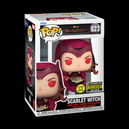 Funko Pop! Bruja Escarlata de WandaVision (Glows) n.° 823, exclusiva de Entertainment Earth