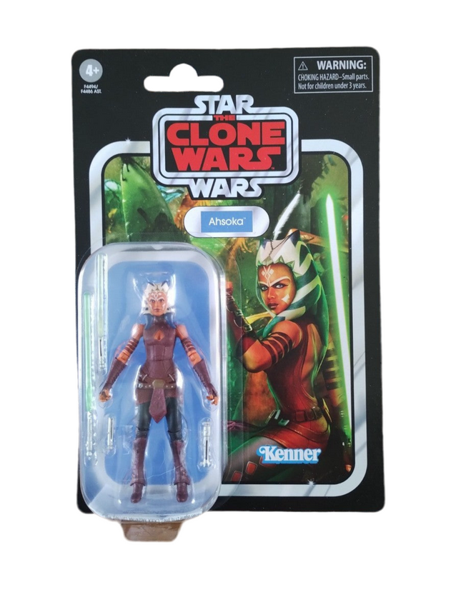 Figura sellada de Ahsoka de 9,5 cm (VC102) de la colección vintage de Star Wars de Hasbro