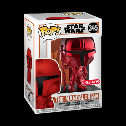 Vinilo Funko Pop!: Star Wars - El Mandaloriano Rojo Cromo - Exclusivo de Target