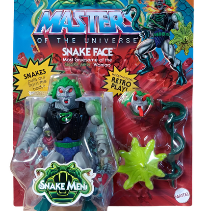 Figura de acción Deluxe de 5.5 pulgadas con cara de serpiente de Masters of the Universe