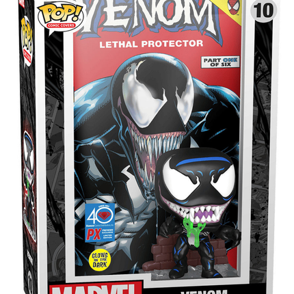 Portada del cómic Pop!: Marvel Venom Lethal Protector brilla en la oscuridad. Avance exclusivo.