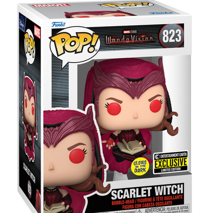 Funko Pop! Bruja Escarlata de WandaVision (Glows) n.° 823, exclusiva de Entertainment Earth