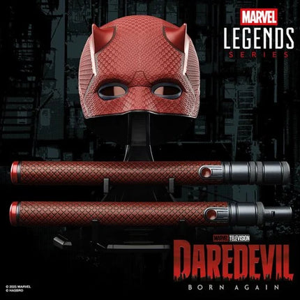 Réplicas de la máscara y los accesorios de Billy Club de Daredevil: Born Again de Marvel Legends
