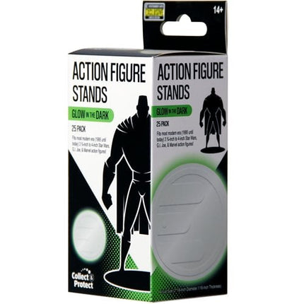 Base para figuras de acción 3.75 pulgadas( 25-Pack - Glow-in-the-Dark)