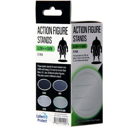 Base para figuras de acción 3.75 pulgadas( 25-Pack - Glow-in-the-Dark)