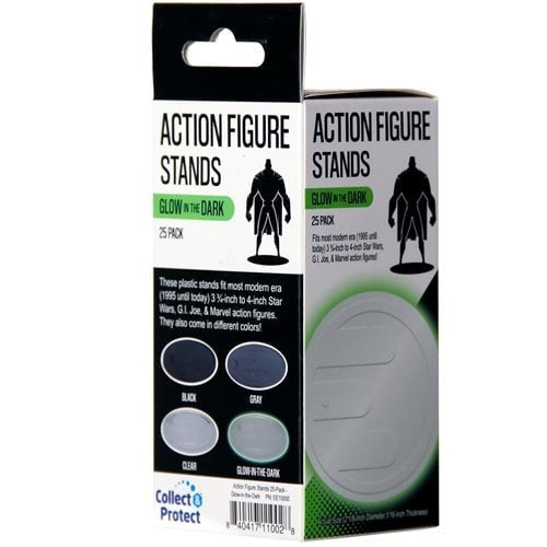 Base para figuras de acción 3.75 pulgadas( 25-Pack - Glow-in-the-Dark)