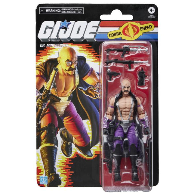 Figura de acción del Dr. Mindbender de 6 pulgadas con tarjeta retro de la serie clasificada de GI Joe