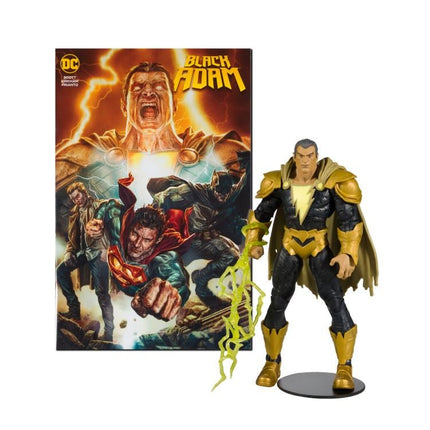 Figura de Black Adam de McFarlane DC Direct DC Multiverse Page Punchers con cómic