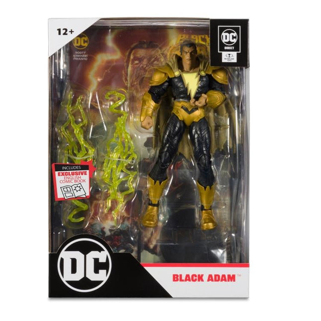 Figura de Black Adam de McFarlane DC Direct DC Multiverse Page Punchers con cómic