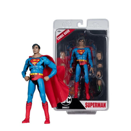 Figura de acción de Superman '78 de DC Page Punchers de 7" con cómic Edición Platino