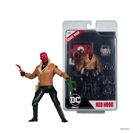 Figura de acción de McFarlane DC Page Punchers Red Hood de 15 cm (Edición Platino)