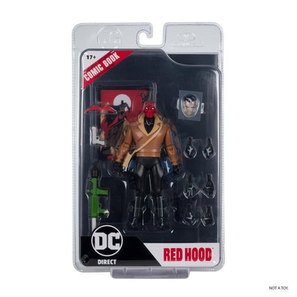 Figura de acción de McFarlane DC Page Punchers Red Hood de 15 cm (Edición Platino)