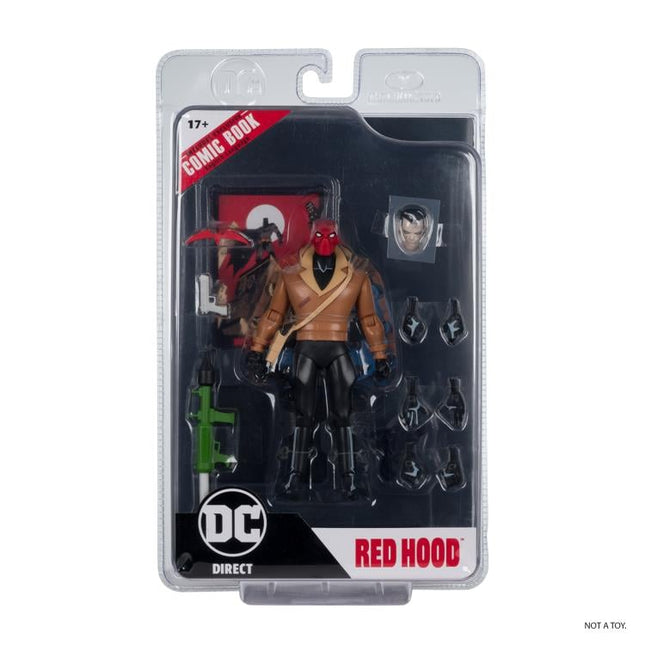 Figura de acción de McFarlane DC Page Punchers Red Hood de 15 cm (Edición Platino)
