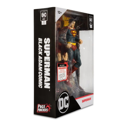 McFarlane Toys DC Multiverse Page Punchers Black Adam Superman con cómic