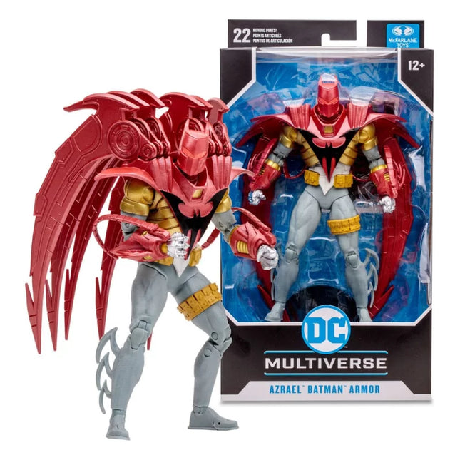 Figura de acción de McFarlane DC Multiverse Azrael Batman Armor variante roja de 7"