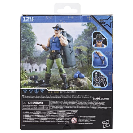 Figura de acción del Sargento Slaughter #129 de Mad Marauders de la serie clasificada de GI Joe