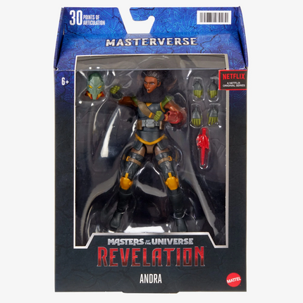 Figura de acción Andra de 6'' de Mattel Masters of the Universe Masterverse
