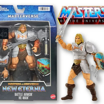 Figura de acción de He-Man de Masterverse Battle Armor de Masters of the Universe