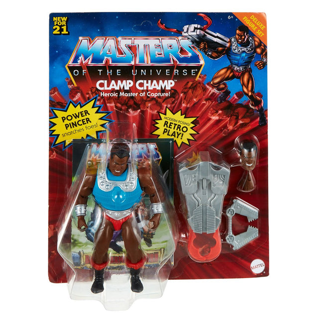 Figura de acción Clamp Champ de Masters of the Universe Origins