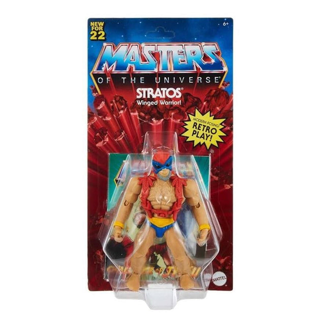 Figura de acción Mattel Masters of the Universe Stratos de 5,5 pulgadas