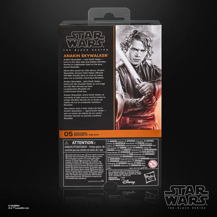 Figura de acción de 6 pulgadas de Anakin Skywalker (La venganza de los Sith) de Star Wars The Black Series