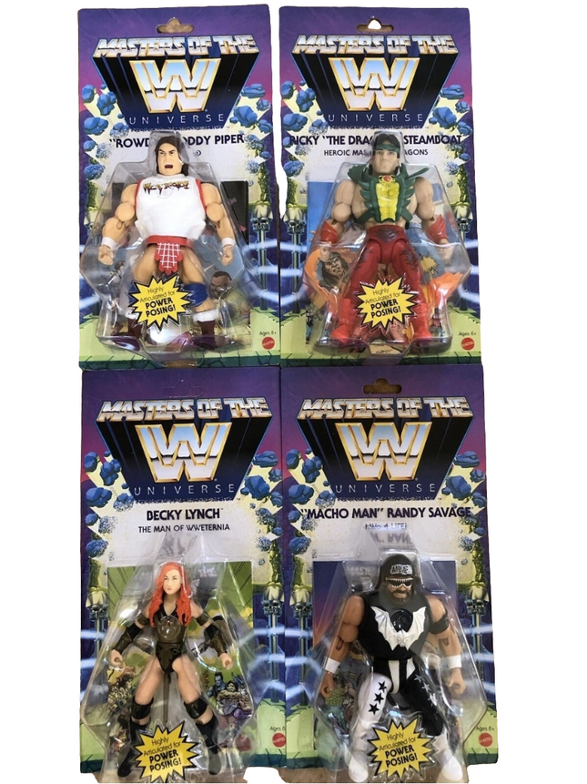 WWE Masters of the Universe Ola 5 Completa Randy Savage, Rowdy, Ricky,