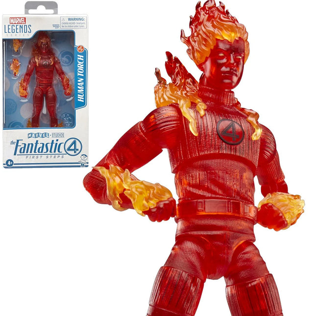 Figura de acción de la Antorcha Humana de 6 pulgadas de Los Cuatro Fantásticos: Primeros Pasos de la serie Marvel Legends