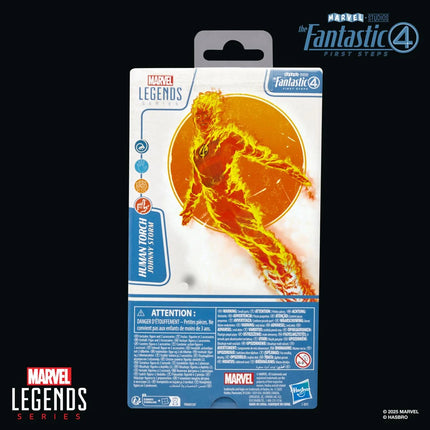 Figura de acción de la Antorcha Humana de 6 pulgadas de Los Cuatro Fantásticos: Primeros Pasos de la serie Marvel Legends