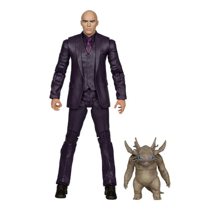 Figura de acción de 7 pulgadas de la película Superman de DC Multiverse Deluxe Theatrical Edition Wave 1 de Lex Luthor y Baby Kaiju