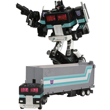Transformers Missing Link C-01N Nemesis Prime con contenedor, hacha de Energon y Matriz de Liderazgo Autobot