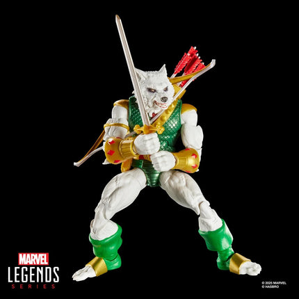 Figura de acción y tarjeta de Spider-Man Marvel Legends Magic: The Gathering Man-Wolf de 6 pulgadas