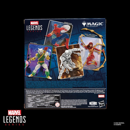 Figura de acción y tarjeta de Spider-Man Marvel Legends Magic: The Gathering Man-Wolf de 6 pulgadas