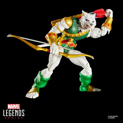 Figura de acción y tarjeta de Spider-Man Marvel Legends Magic: The Gathering Man-Wolf de 6 pulgadas