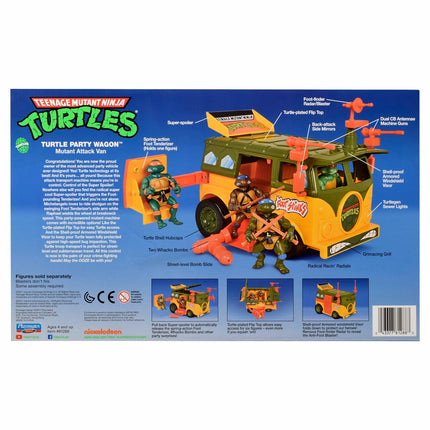 Vehículo de fiesta original clásico de las Tortugas Ninja Mutantes Adolescentes